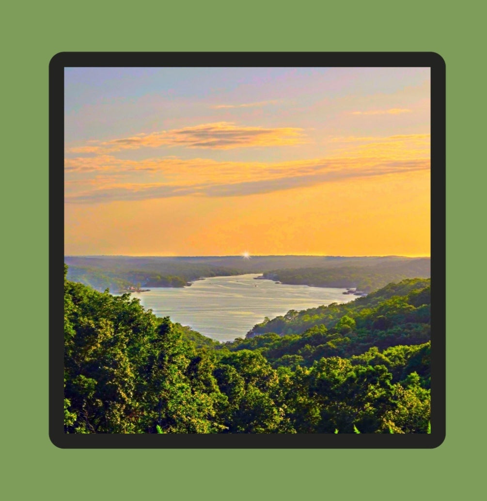 Peace at the Lake 12.5 in.x 12.5 in. (with frame)