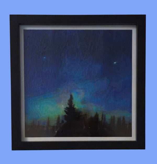 Channeling Van Gogh Phainting - matted 10 in.x10 in. (with frame)