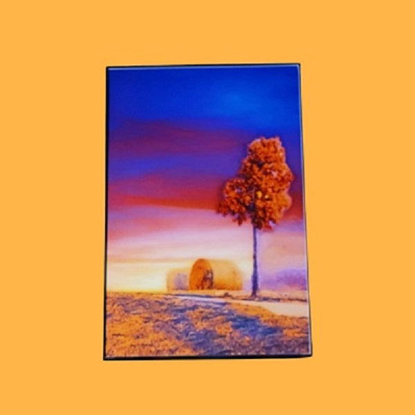 Heartland Sunset Tree Phainting 8 in.x12 in. (with frame)