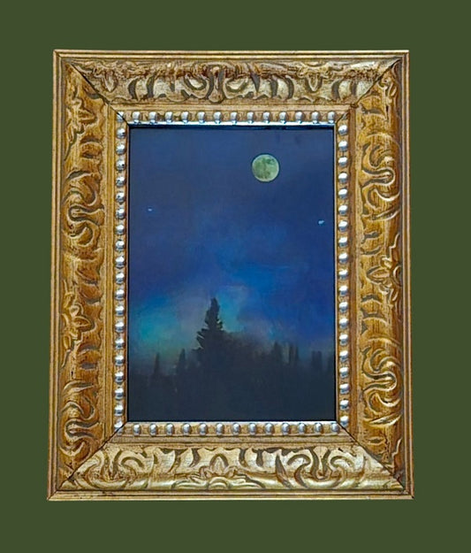 Channeling Van Gogh with Moon Phainting 8x10 in.