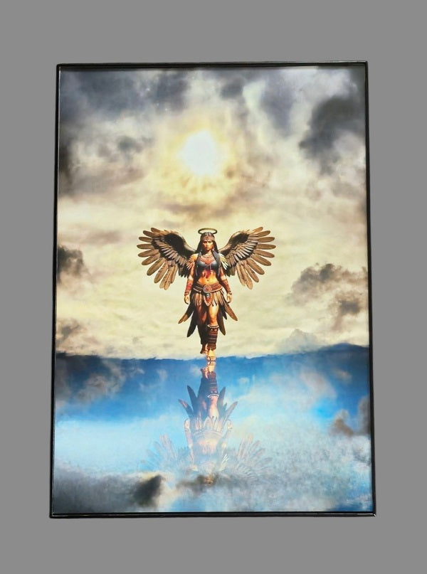 Native American Angel 8.25x12.25 in. (with frame)