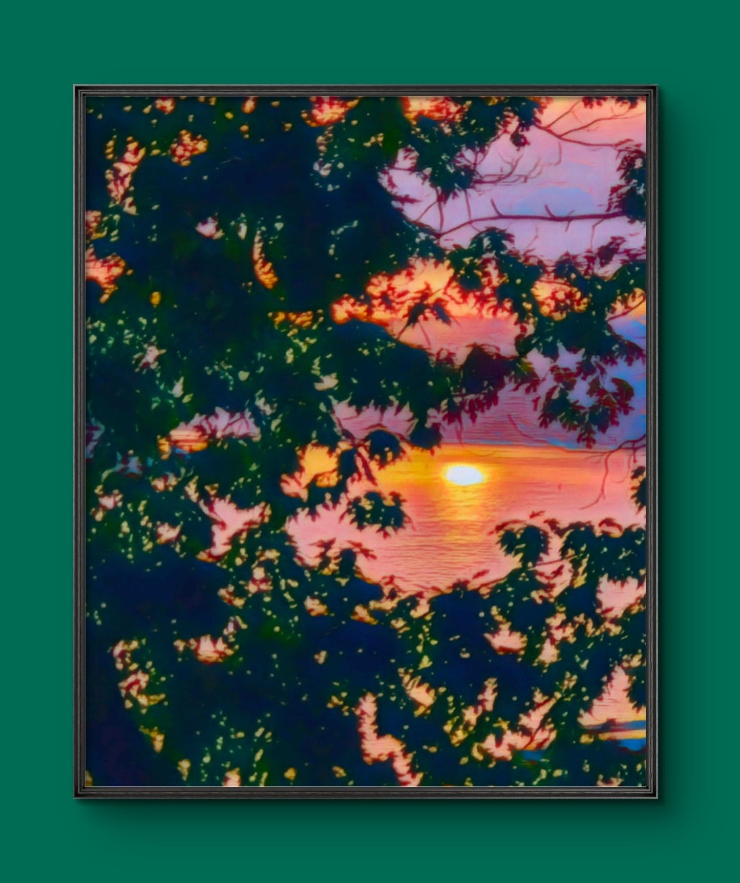 Reflections at Sunset 11.25 in.x14.25 in. (with frame)